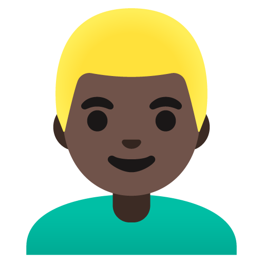 Man: Dark Skin Tone, Blond Hair, the previous design