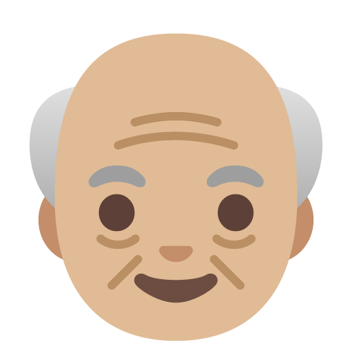 Old Man: Medium-Light Skin Tone, the previous design