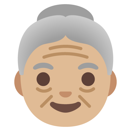 Old Woman: Medium-Light Skin Tone, the previous design