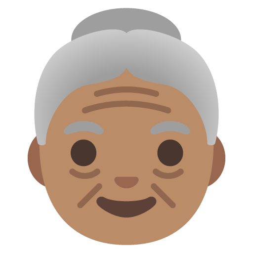 Old Woman: Medium Skin Tone, the previous design
