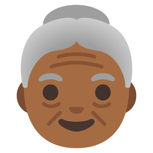 Old Woman: Medium-Dark Skin Tone, the previous design
