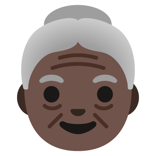 Old Woman: Dark Skin Tone, the previous design