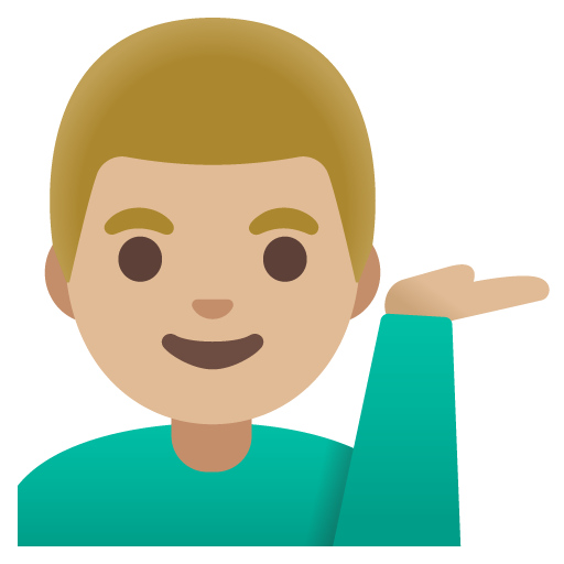 Man Tipping Hand: Medium-Light Skin Tone, the previous design