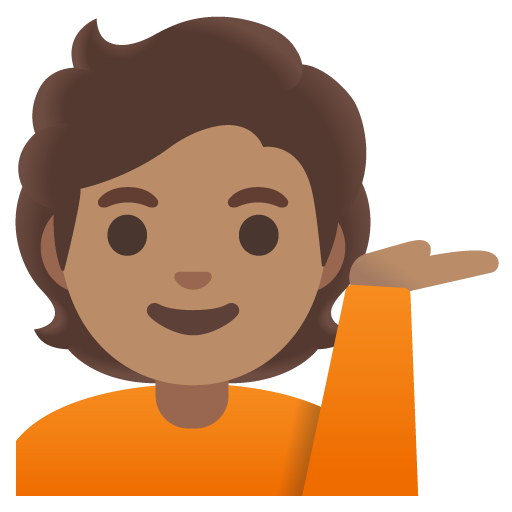 Person Tipping Hand: Medium Skin Tone, the previous design