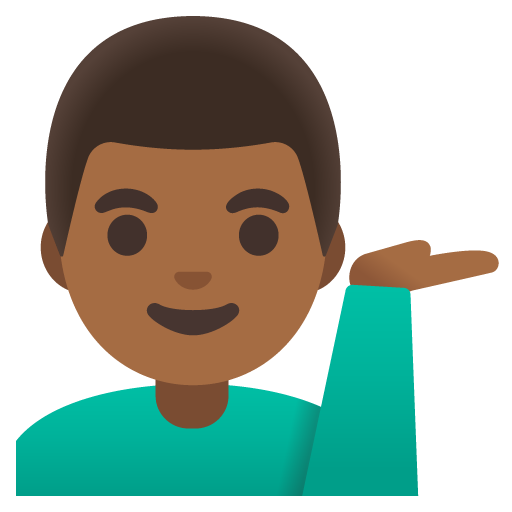 Man Tipping Hand: Medium-Dark Skin Tone, the previous design