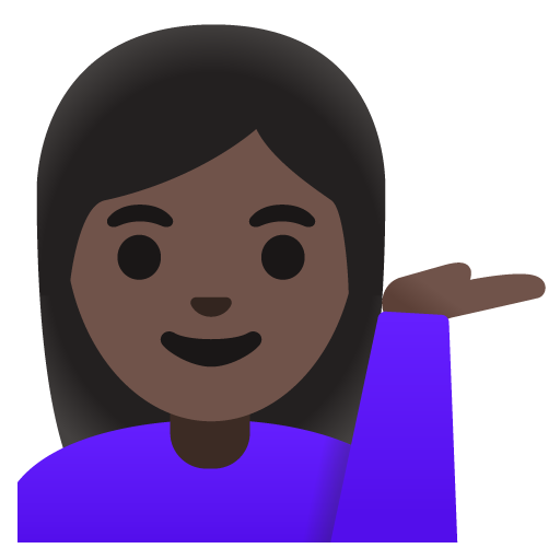 Woman Tipping Hand: Dark Skin Tone, the previous design