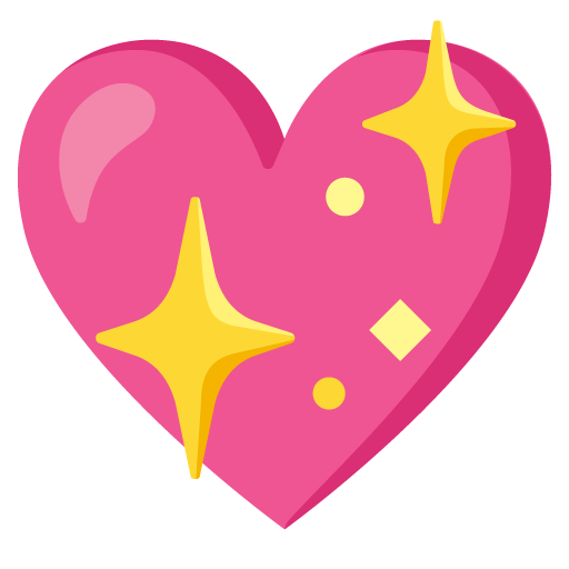 Funkelndes Herz as drawn by Google in Android 12.0