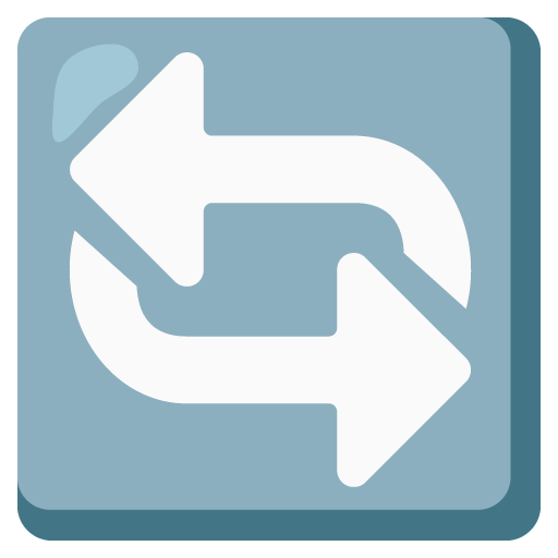 Counterclockwise Arrows Button as drawn by Google in Android 12.0