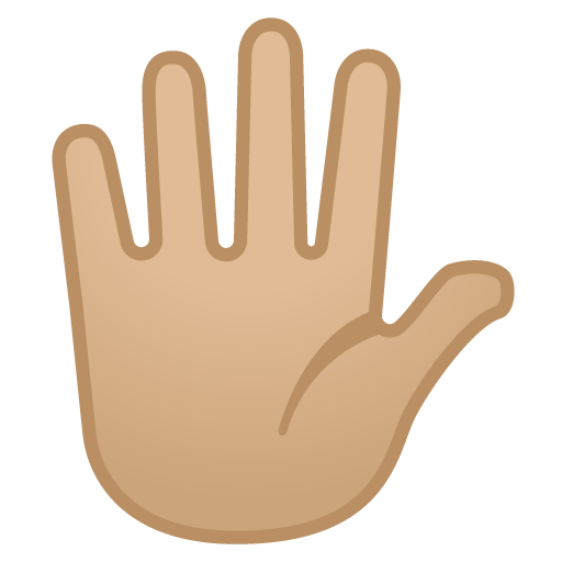Hand with Fingers Splayed: Medium-Light Skin Tone, the design in this release