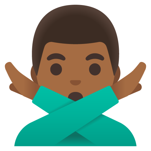 Man Gesturing NO: Medium-Dark Skin Tone, the previous design