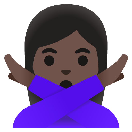 Woman Gesturing NO: Dark Skin Tone, the previous design