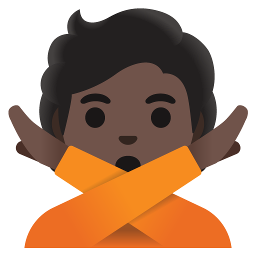 Person Gesturing NO: Dark Skin Tone, the previous design
