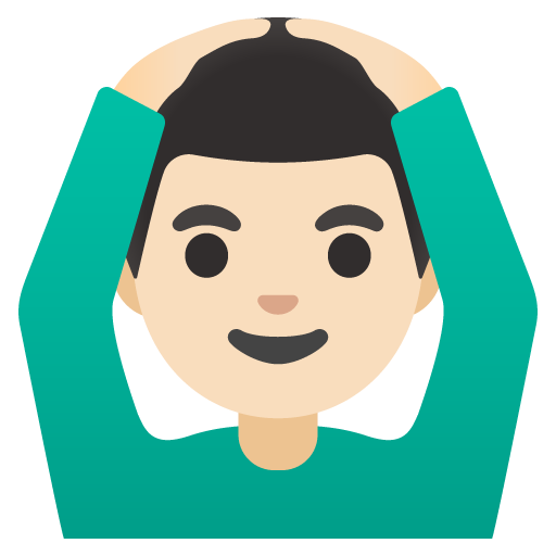 Man Gesturing OK: Light Skin Tone, the previous design