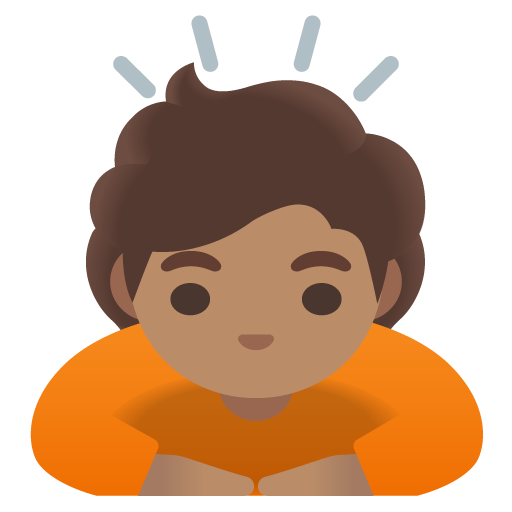 Person Bowing: Medium Skin Tone, the previous design