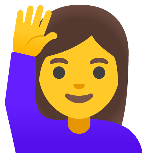 Woman Raising Hand, the previous design