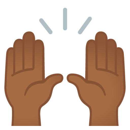 Raising Hands: Medium-Dark Skin Tone, the previous design