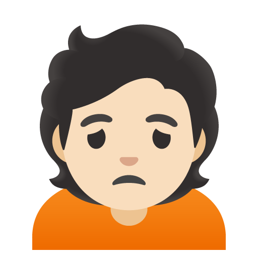 Person Frowning: Light Skin Tone, the previous design