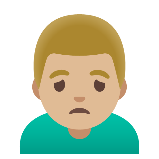 Man Frowning: Medium-Light Skin Tone, the previous design