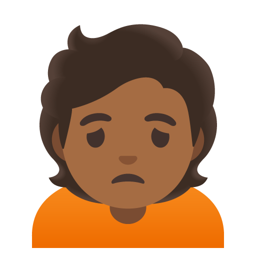 Person Frowning: Medium-Dark Skin Tone, the previous design