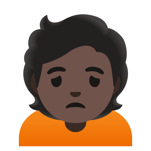 Person Frowning: Dark Skin Tone, the previous design