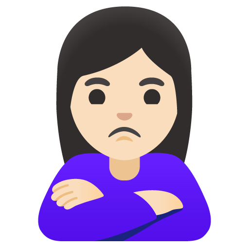 Woman Pouting: Light Skin Tone, the design in this release