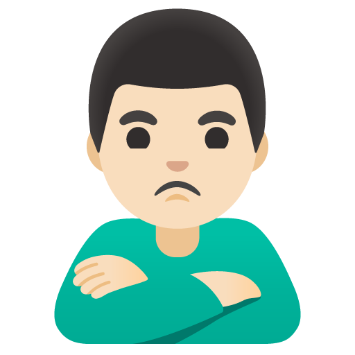 Man Pouting: Light Skin Tone, the design in this release
