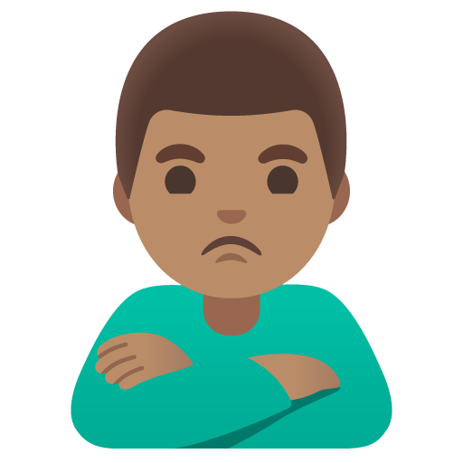 Man Pouting: Medium Skin Tone, the design in this release
