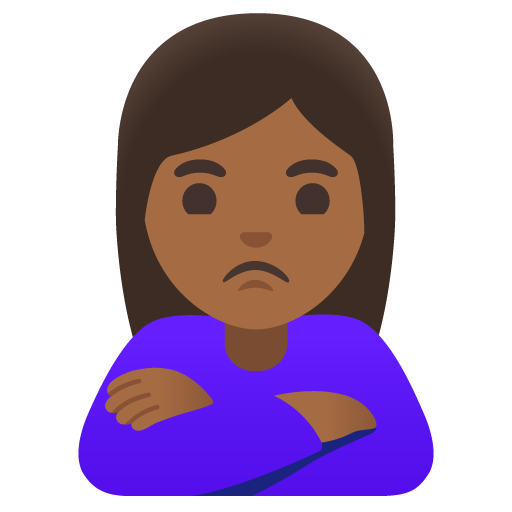 Woman Pouting: Medium-Dark Skin Tone, the design in this release