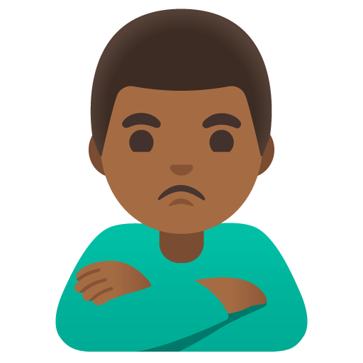 Man Pouting: Medium-Dark Skin Tone, the design in this release