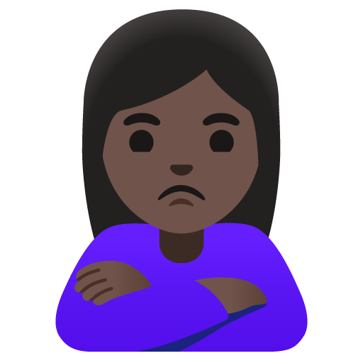 Woman Pouting: Dark Skin Tone, the design in this release