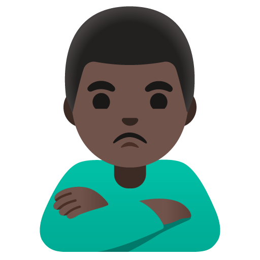 Man Pouting: Dark Skin Tone, the design in this release