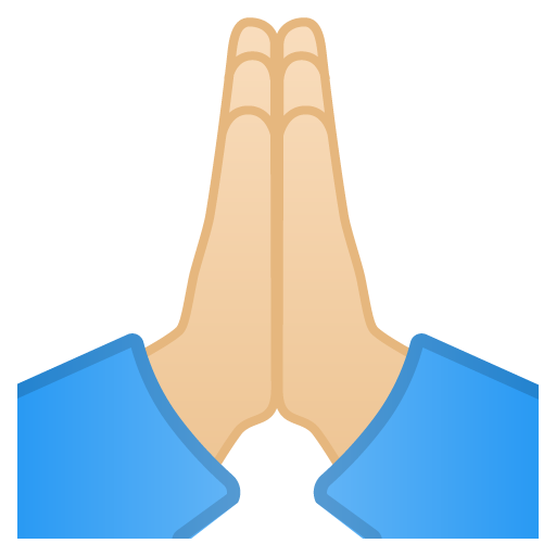 Folded Hands: Light Skin Tone, the design in this release