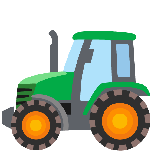 Tractor as drawn by Google in Android 12.0