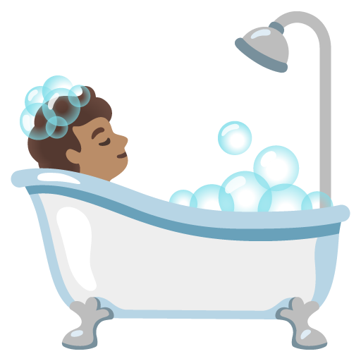 Person Taking Bath: Medium Skin Tone, the design in this release