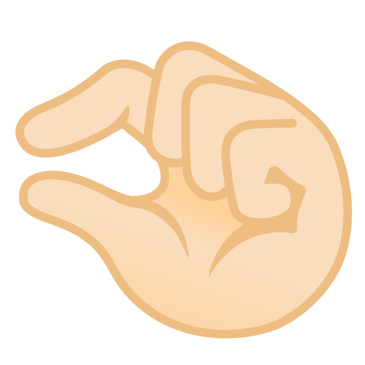 Pinching Hand: Light Skin Tone, the previous design