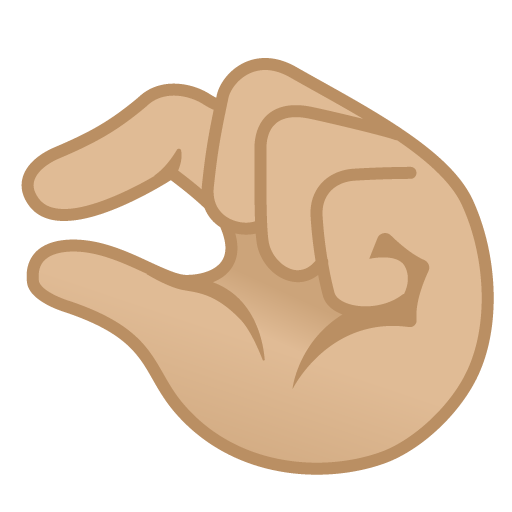 Pinching Hand: Medium-Light Skin Tone, the previous design