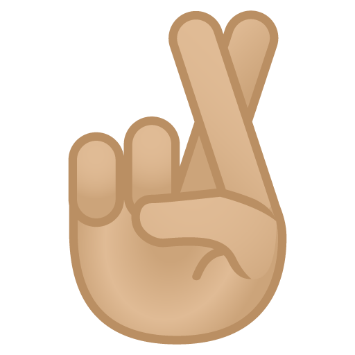 Crossed Fingers: Medium-Light Skin Tone, the design in this release