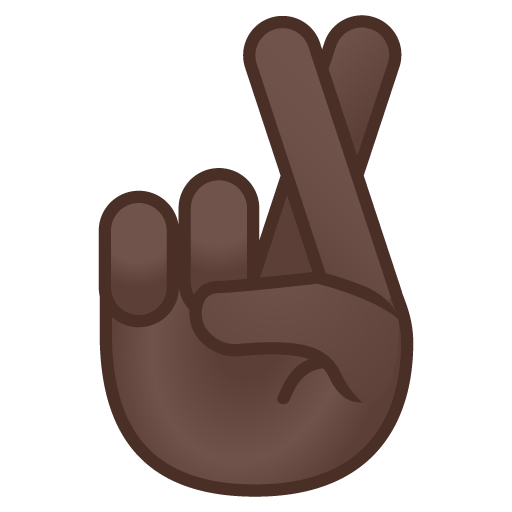 Crossed Fingers: Dark Skin Tone, the design in this release