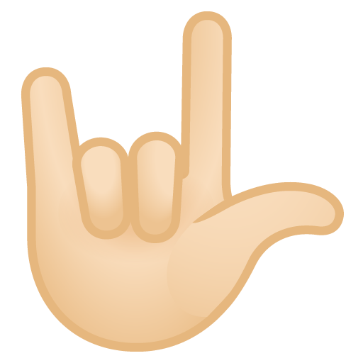 Love-You Gesture: Light Skin Tone, the design in this release