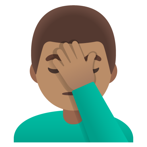 Man Facepalming: Medium Skin Tone, the previous design