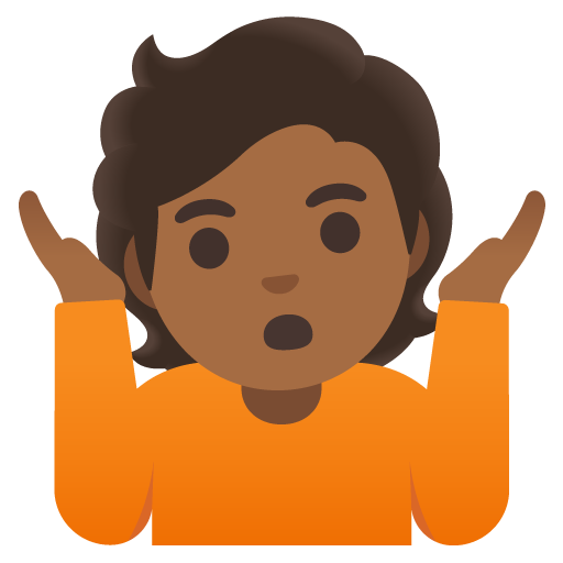 Person Shrugging: Medium-Dark Skin Tone, the previous design