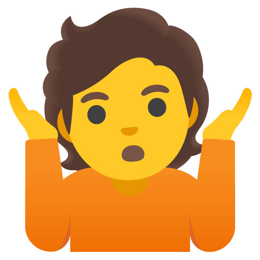 Person Shrugging, the previous design