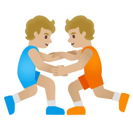 People Wrestling: Medium-Light Skin Tone, the design in this release