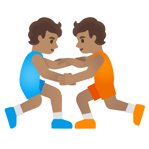 People Wrestling: Medium Skin Tone, the design in this release