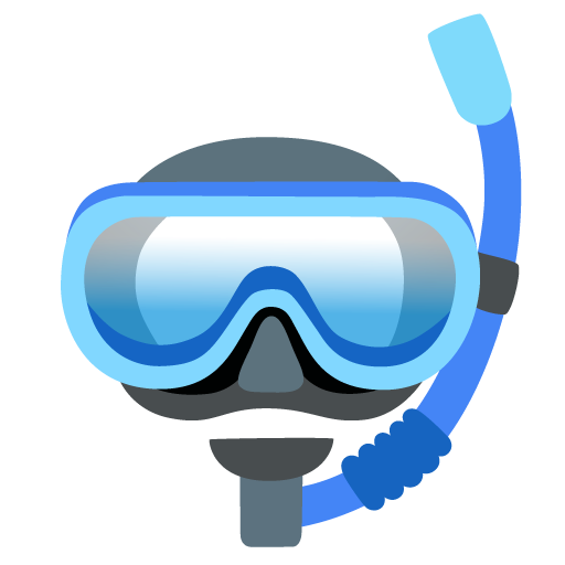 Diving Mask as drawn by Google in Android 12.0