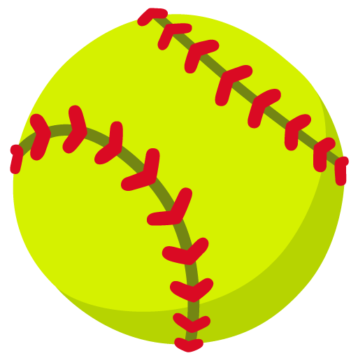 Softball as drawn by Google in Android 12.0