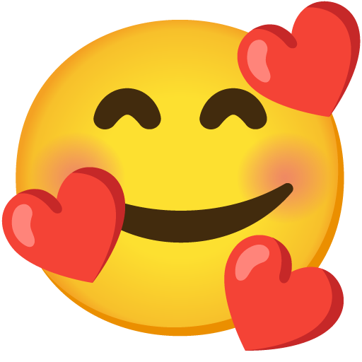 Smiling Face with Hearts, the previous design