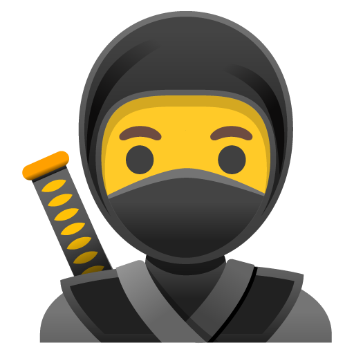 Ninja as drawn by Google in Android 12.0