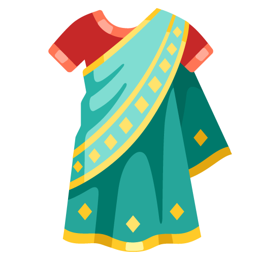 Sari as drawn by Google in Android 12.0
