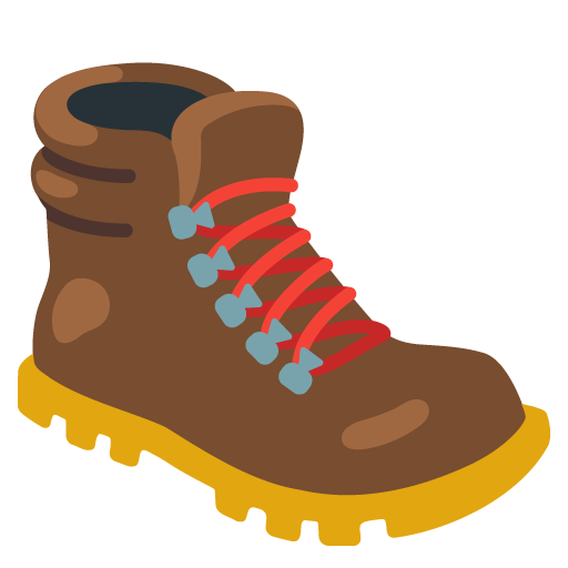 Hiking Boot as drawn by Google in Android 12.0